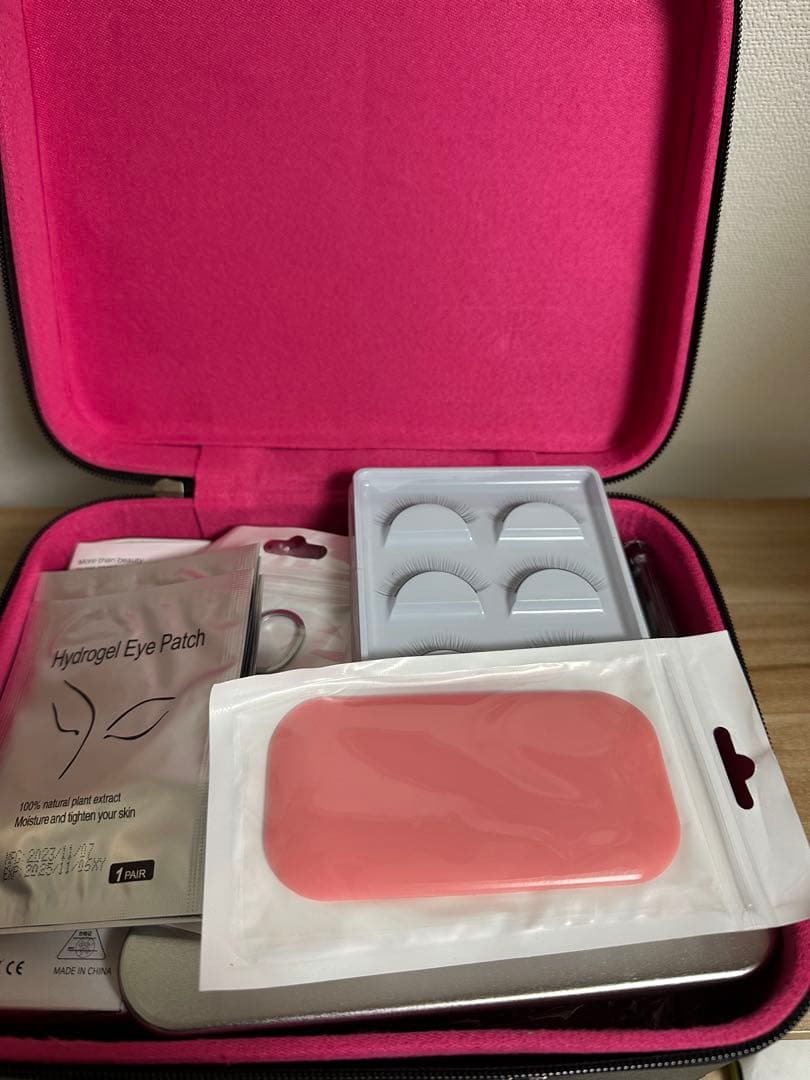 レザー収納ハンドバッグ付きまつげエクステンションツールセット