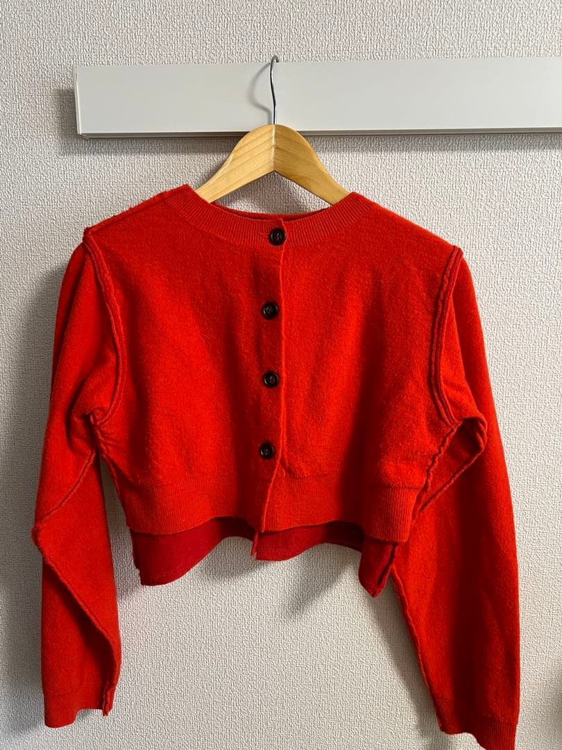 トップス perverze Stitching Double Cardigan