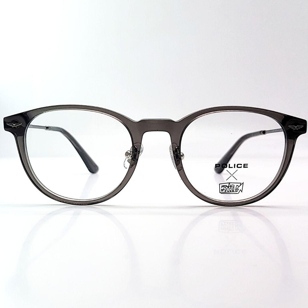 POLICE ボストン型メガネ グレー ケース付き