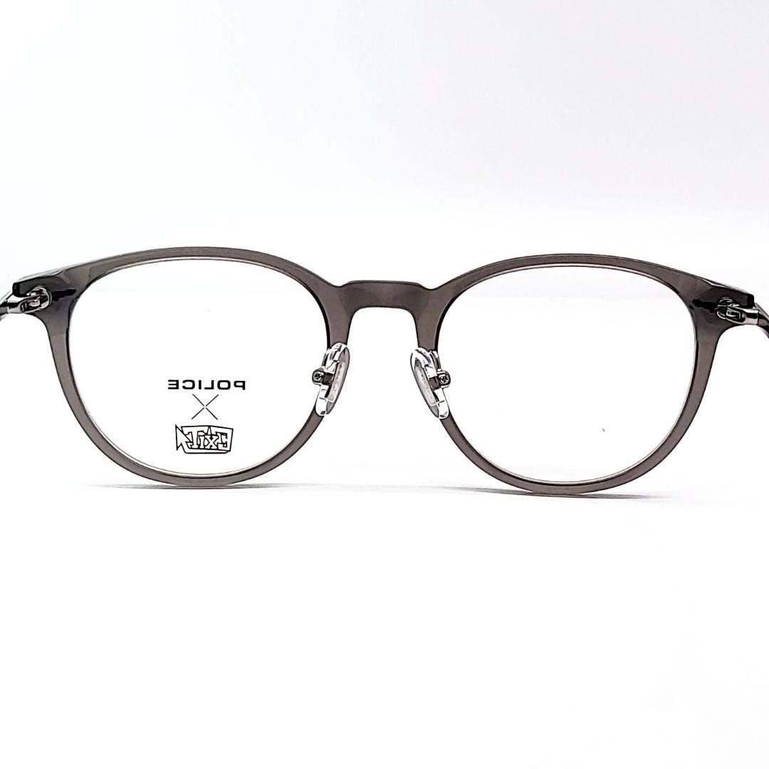 POLICE ボストン型メガネ グレー ケース付き