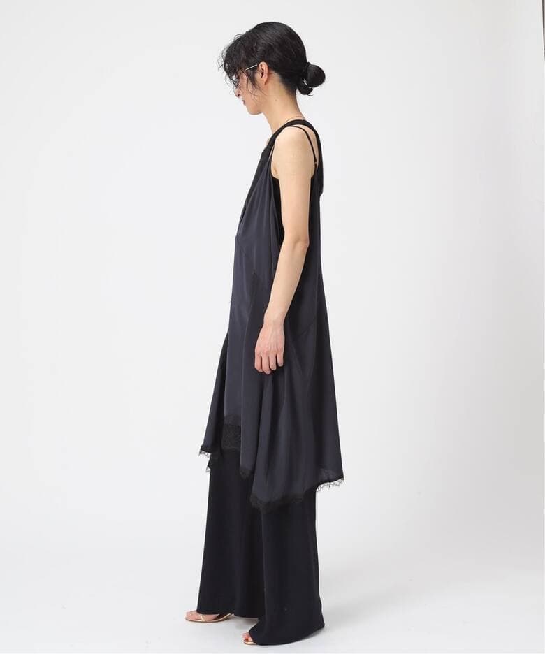 AP STUDIO 今季レースドッキングキャミワンピースNAVY