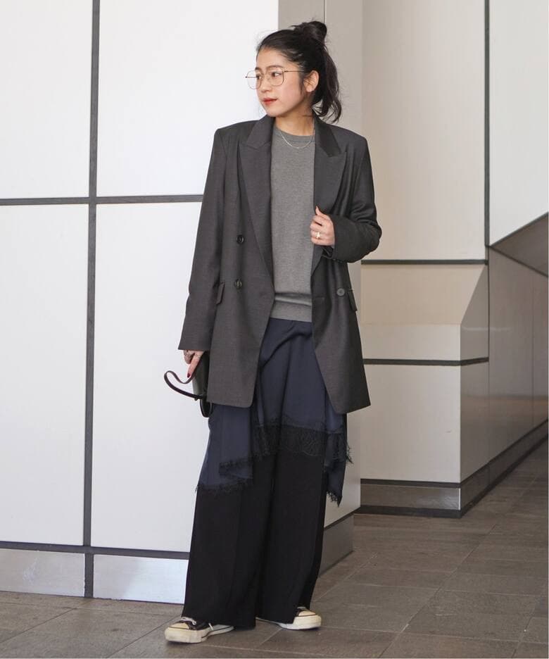 AP STUDIO 今季レースドッキングキャミワンピースNAVY