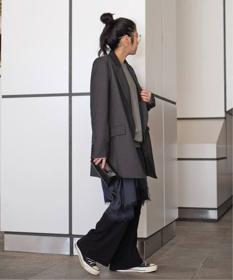 AP STUDIO 今季レースドッキングキャミワンピースNAVY