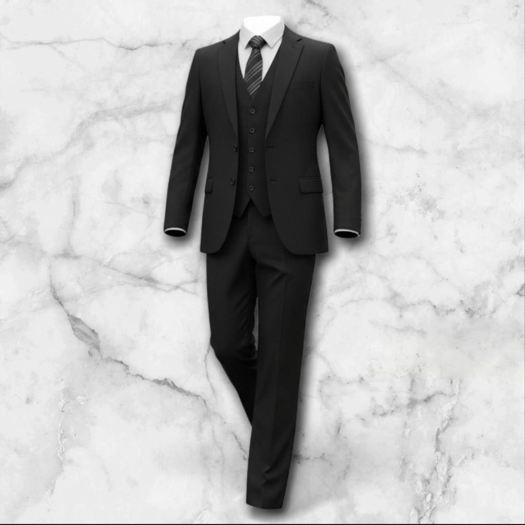 green label relaxing スリーピース スーツ ブラック 白タグ