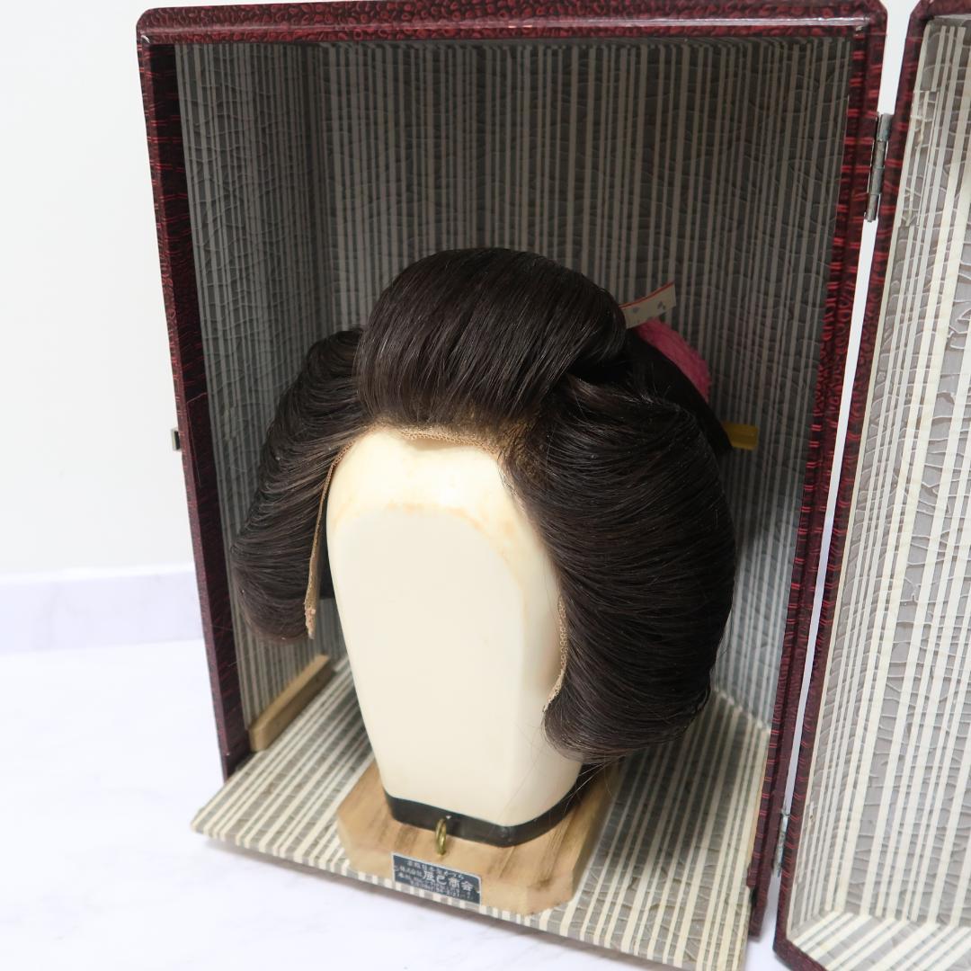 辰巳商会　高級 日本髪 かづら　かつら コスプレ　ケース付 ７号 52〜58cm