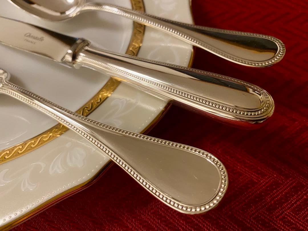 【☆希少な極美品☆】クリストフル パール デザートサイズカトラリーセット