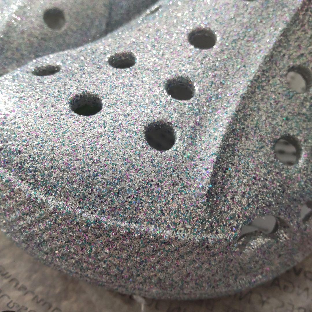 クロックス　サンダル　新品　グリッター　シルバー　25センチ　限定　レア