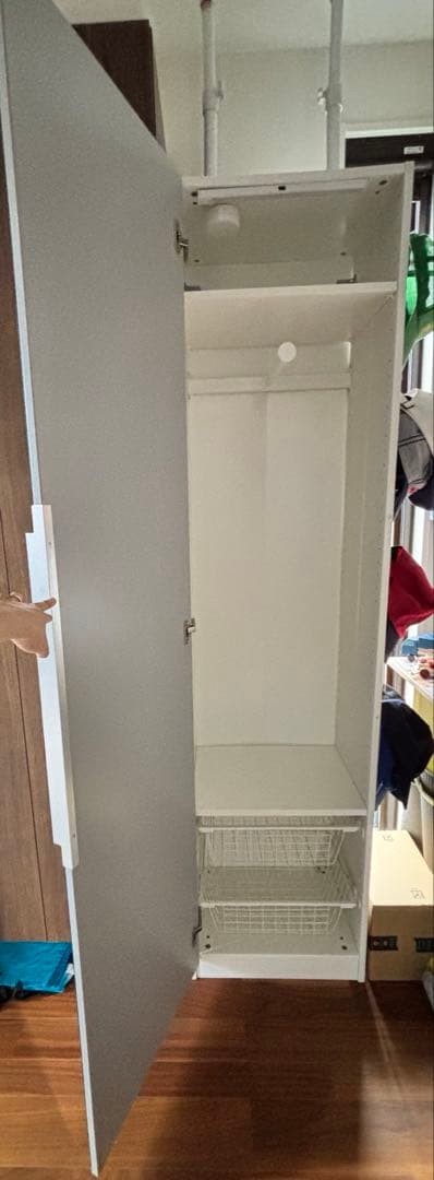 IKEA ワードローブPAX 50x40x200 全身鏡 ミラー扉 収納