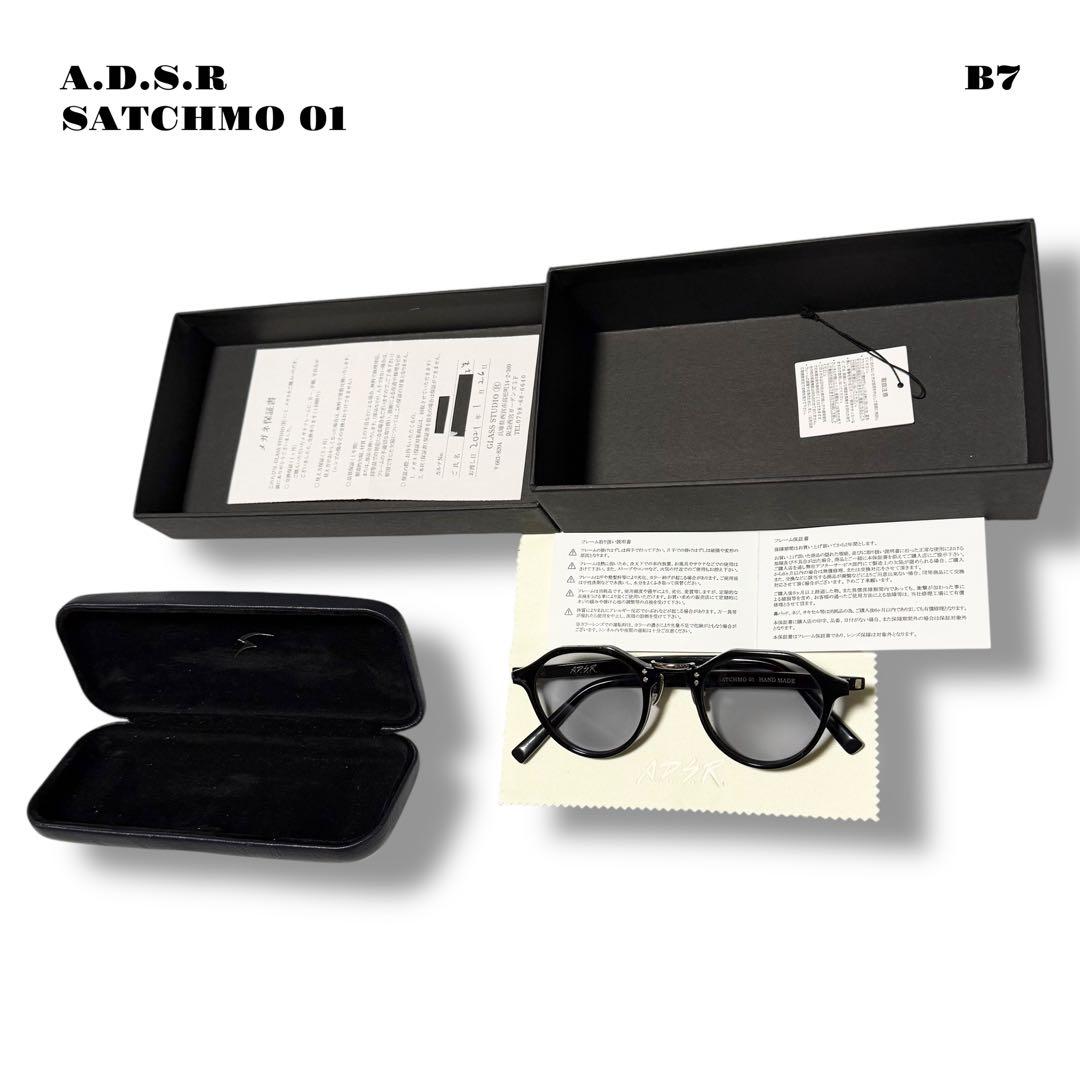 人気品！ A.D.S.R SATCHMO 01 サングラス ブラック シルバー
