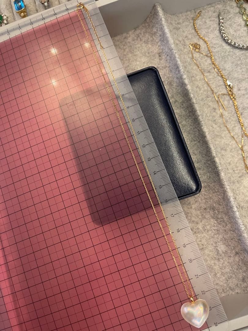 TASAKI タサキ　ハート型マベパール　ネックレス　K18