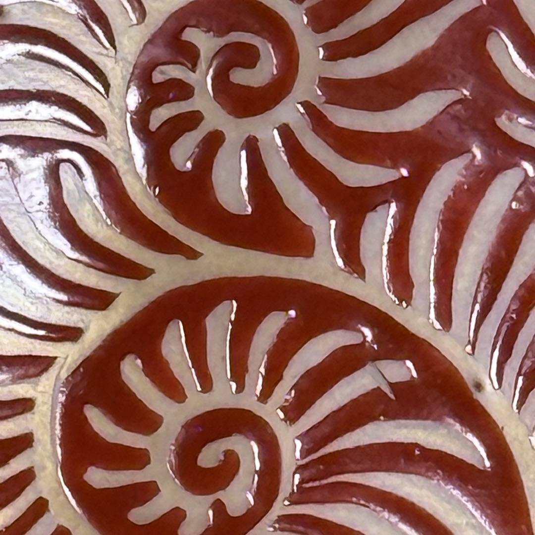 幕末〜明治期　赤絵　花籠文菊花形大皿　獅子牡丹　人物画　上手物　直径40.7cm