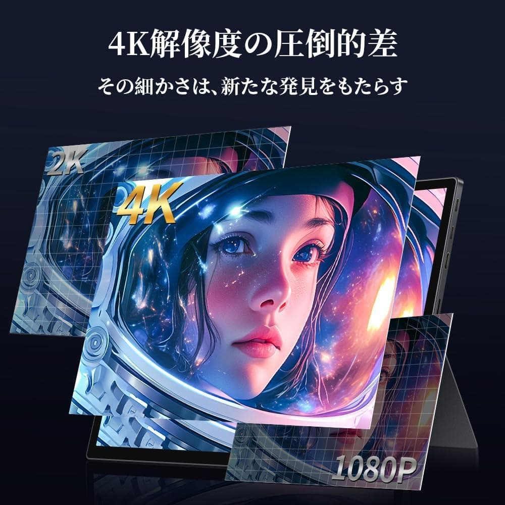 【新品未使用、匿名配送‼️】モバイルモニター 15インチ 4K タッチペン対応