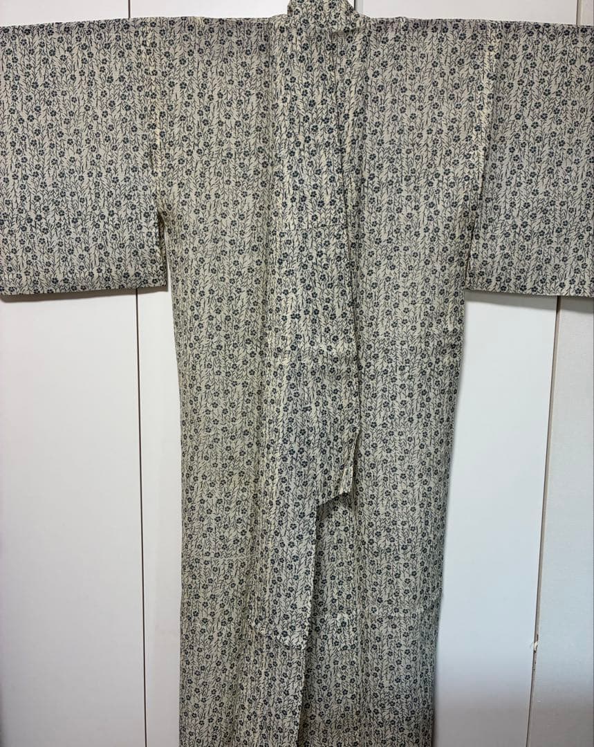 竺仙　絹紅梅　浴衣　撫子繋ぎ　難あり