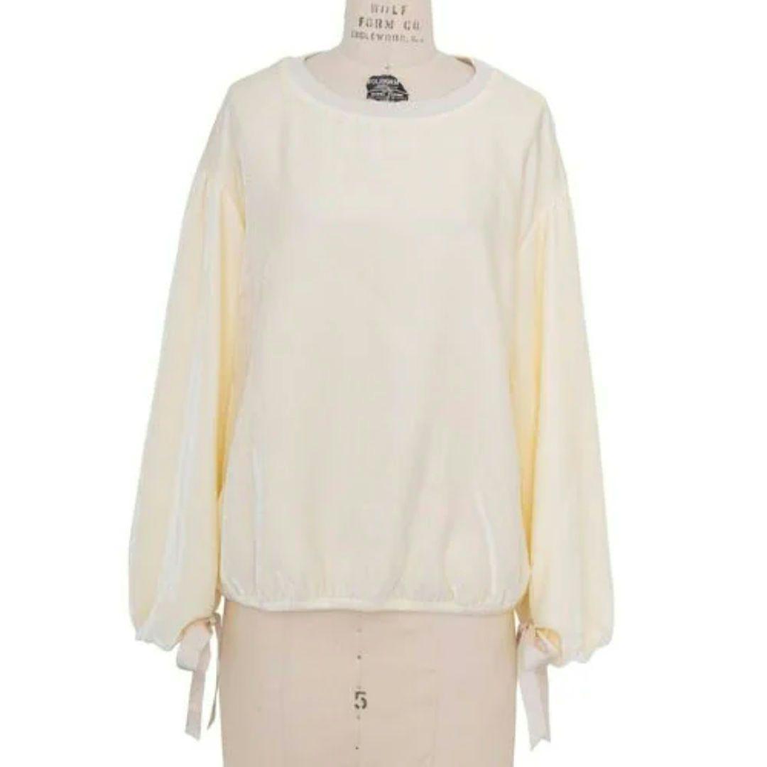 ドゥロワー WINTER1 ベルベットリボンスリーブブラウス 定価11万 美品