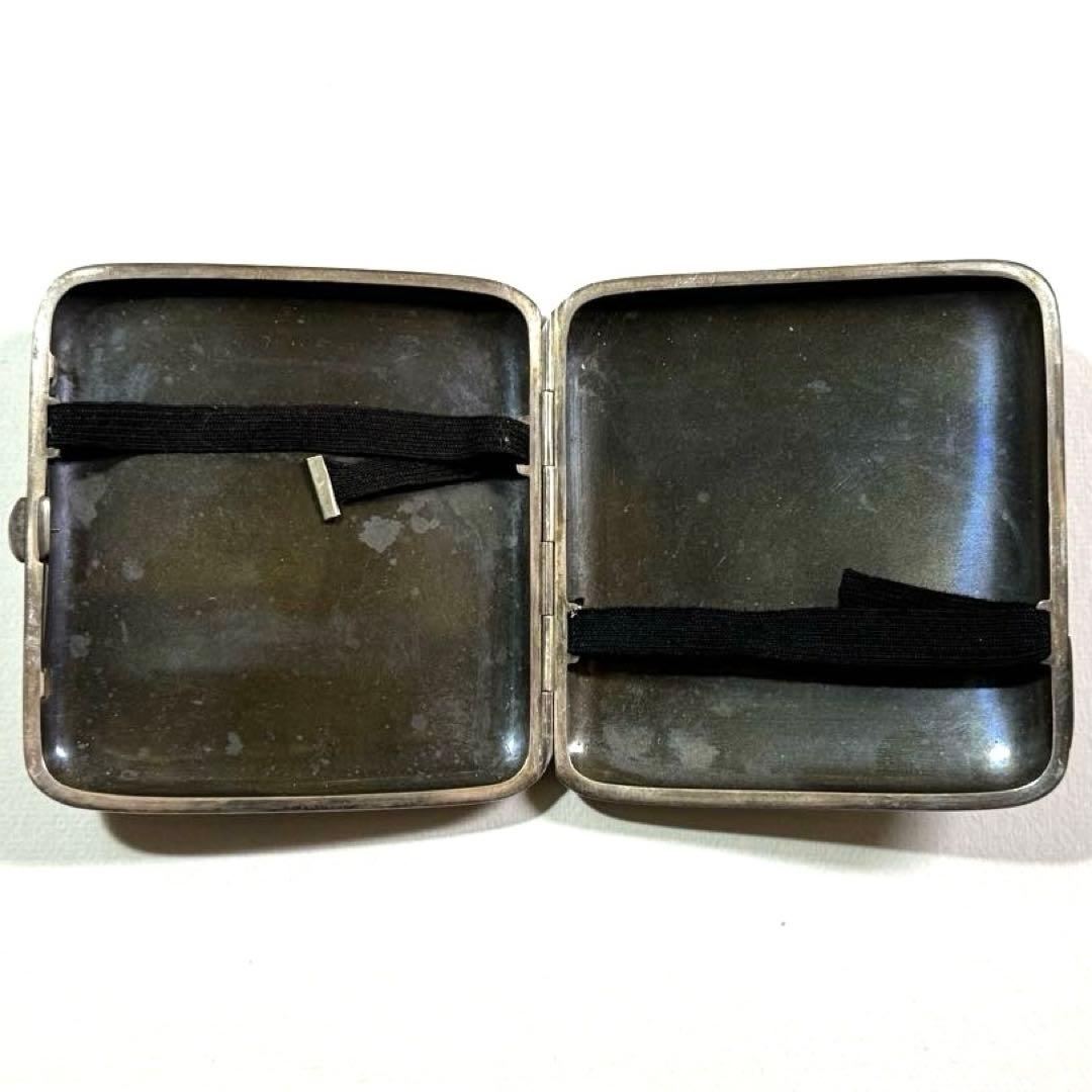 四分一、純金、松葉造嵌シガレットケース