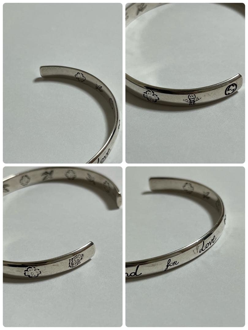 GUCCI グッチ　blind for love バングル　シルバー　925