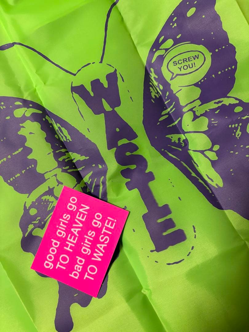 always WASTE! london 蝶 エコバッグ