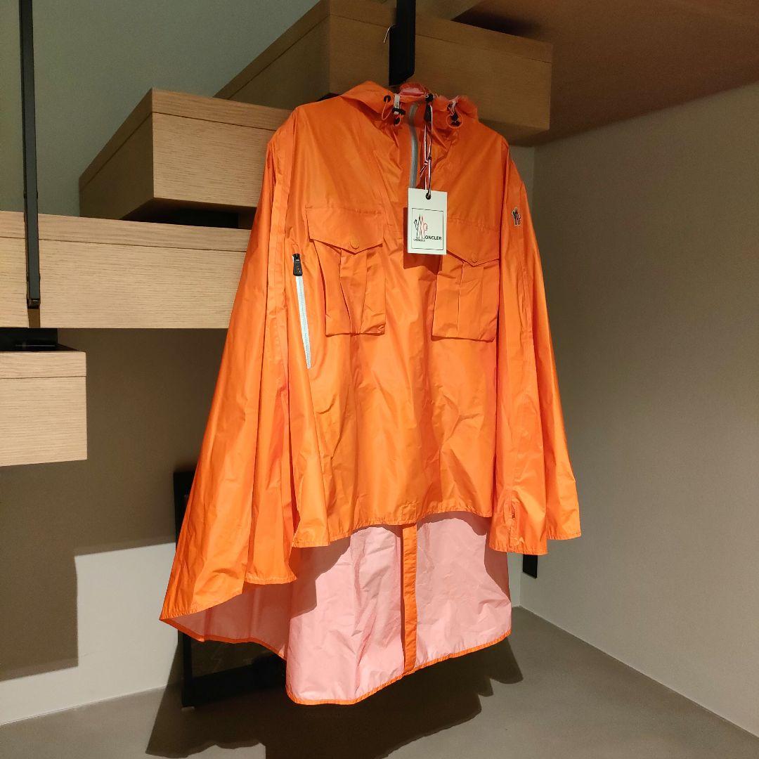 新品 モンクレール ポンチョ レインコート オレンジ MONCLER レア