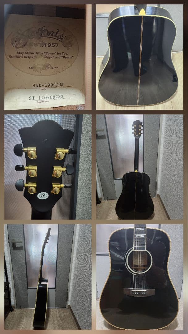 スタフォード エレアコギター　SAD-1999/BK　Stafford