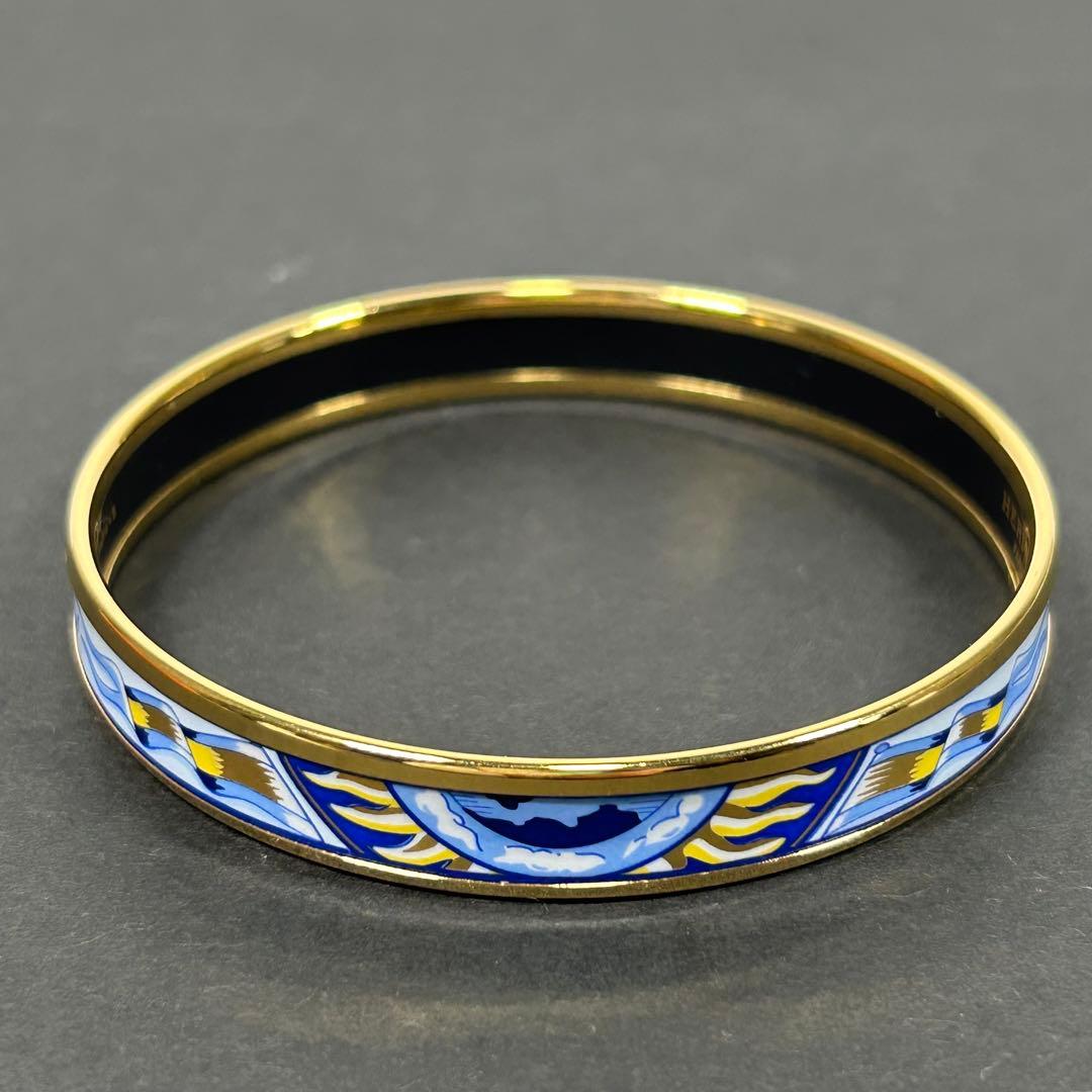 エルメス バングル エマイユPM 七宝焼き 幅0.9cm ブレスレット 箱付き