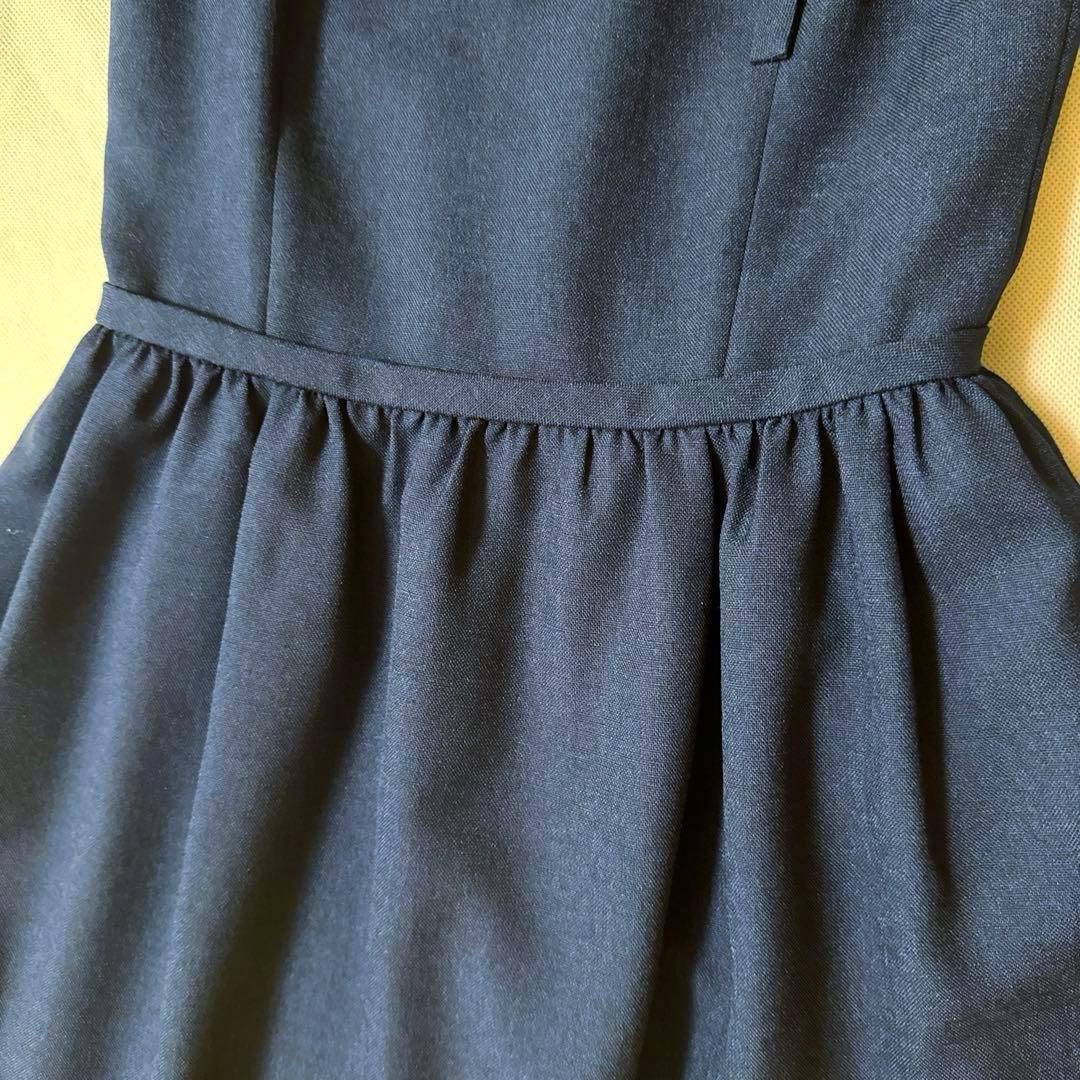 Rene ネイビー フリルノースリーブワンピース34