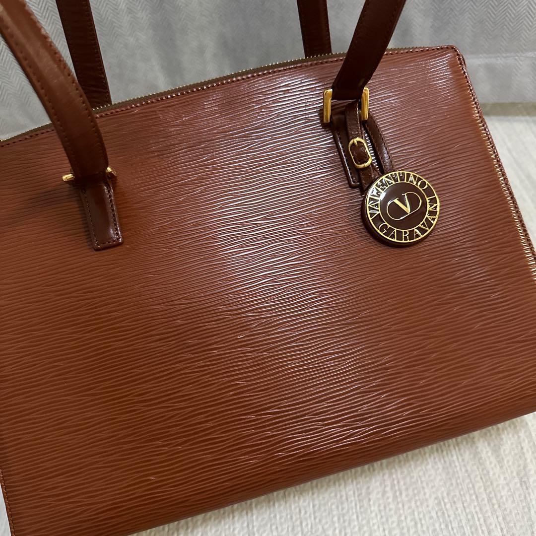 VALENTINO GARAVANI エピレザー トートバッグ ヴィンテージ
