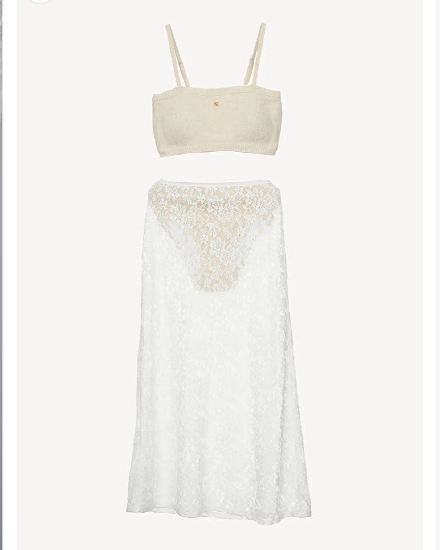 【美品】Acka. lace layered knit swimwear