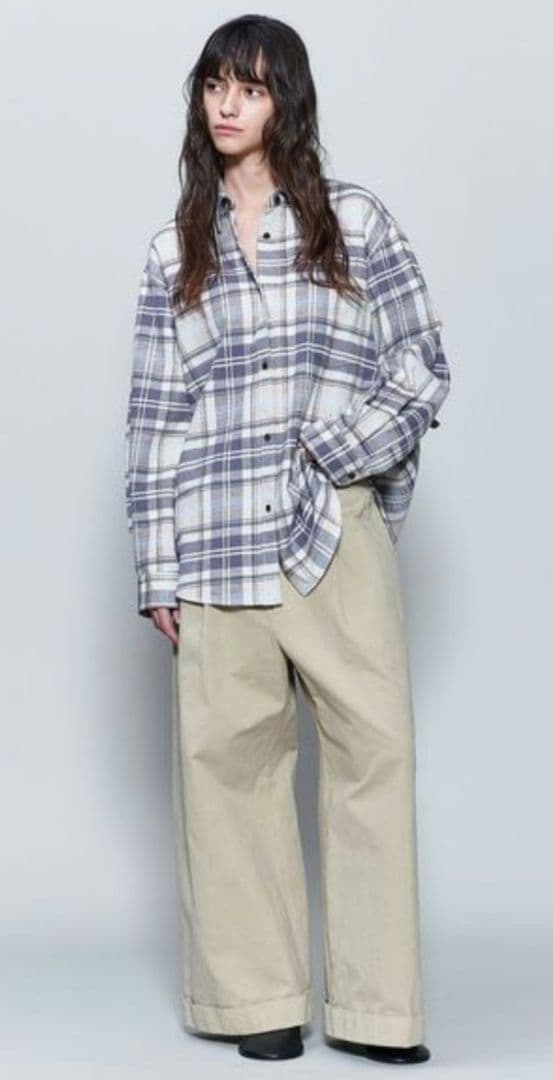 6(ROKU)　コットン チノ ワイド パンツ