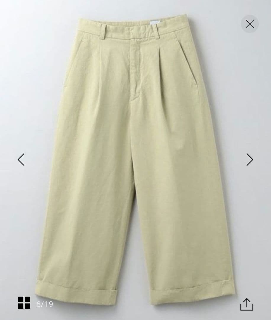 6(ROKU)　コットン チノ ワイド パンツ