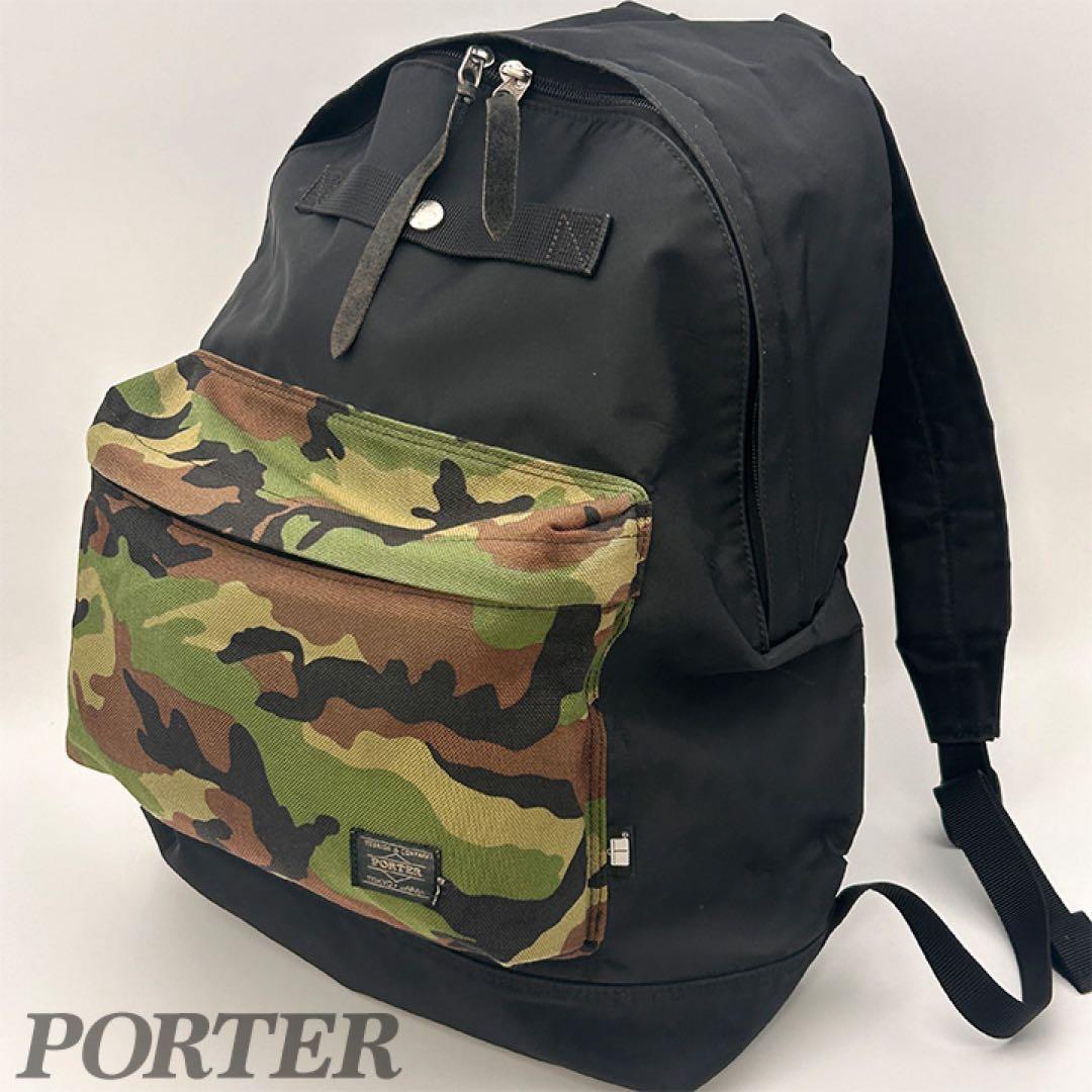 ✨大人気✨ PORTER ヘッドポーター バックパック ブラック 迷彩 激レア✨