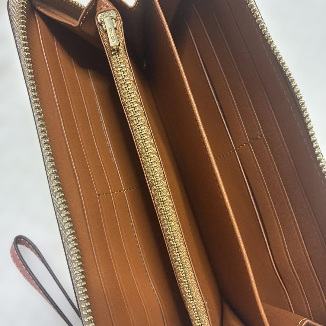 【未使用】COACH コーチロング ジップ アラウンド ウォレット　花柄フローラ