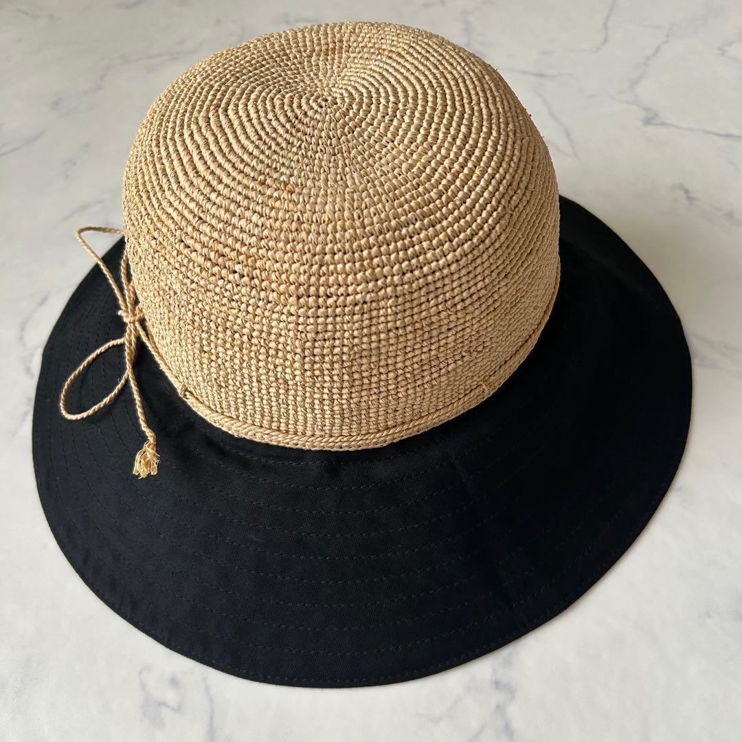 未使用品✨ヘレンカミンスキー カロラ 麦わら帽子 ラフィア ベージュ ブラック