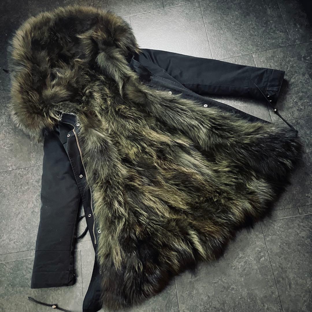 【激レア】 Maomaokong ボリュームファーフード付きモッズコート