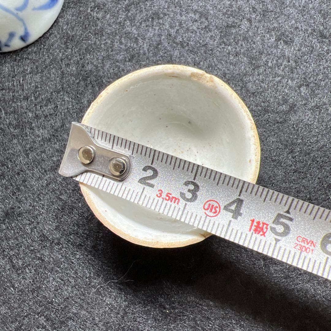 中国明時代　古染付煎茶碗5客　口径約4.3㎝　東Y7-1212☆2Fタサチ