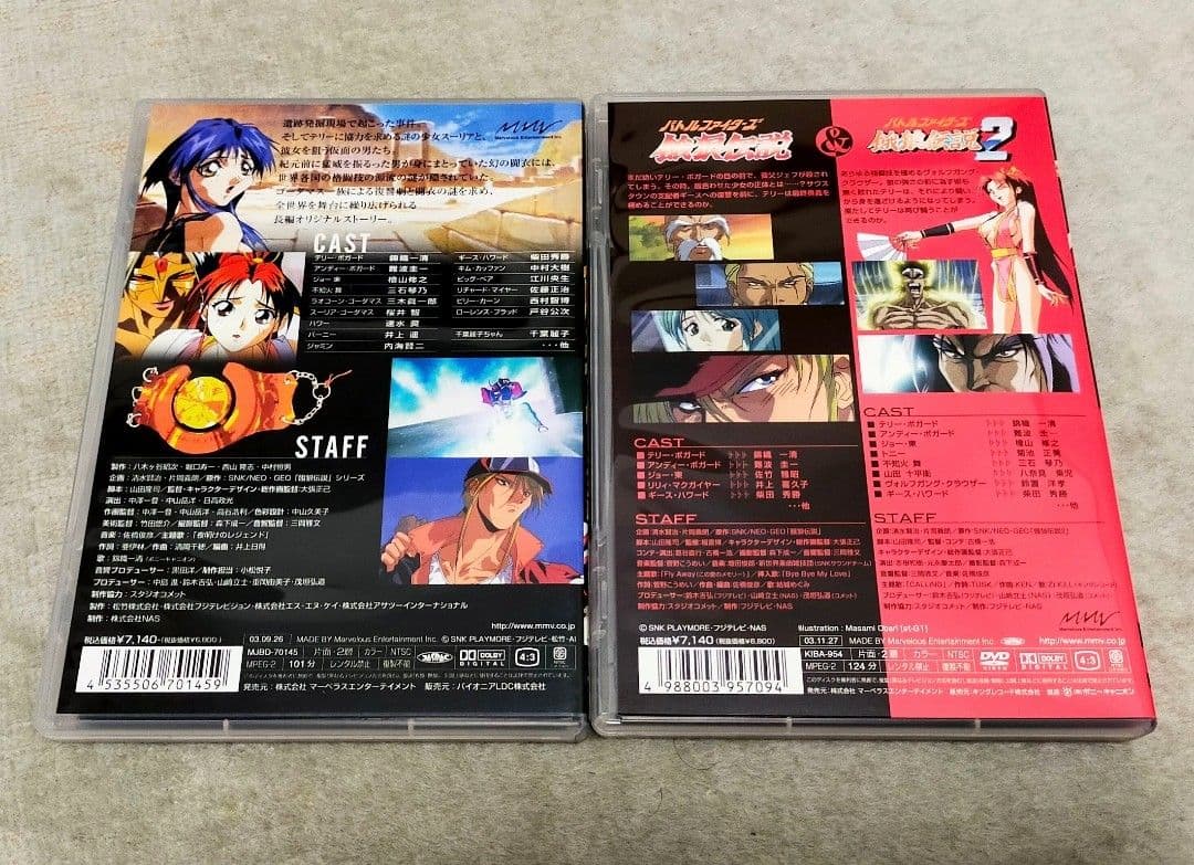 餓狼伝説　劇場版アニメ　映画　TVアニメ　DVD　テリー　不知火舞　大張正己