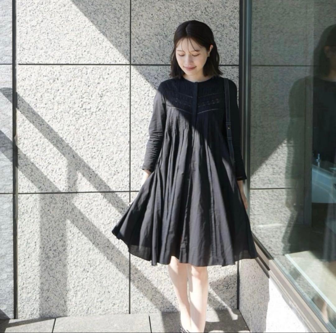 ワンピース laubeblanc Pin-tuck Lace Mini Dress