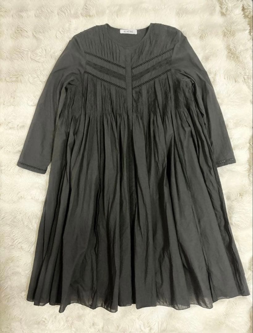 ワンピース laubeblanc Pin-tuck Lace Mini Dress