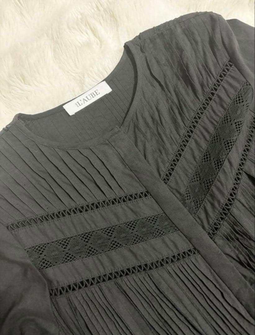 ワンピース laubeblanc Pin-tuck Lace Mini Dress