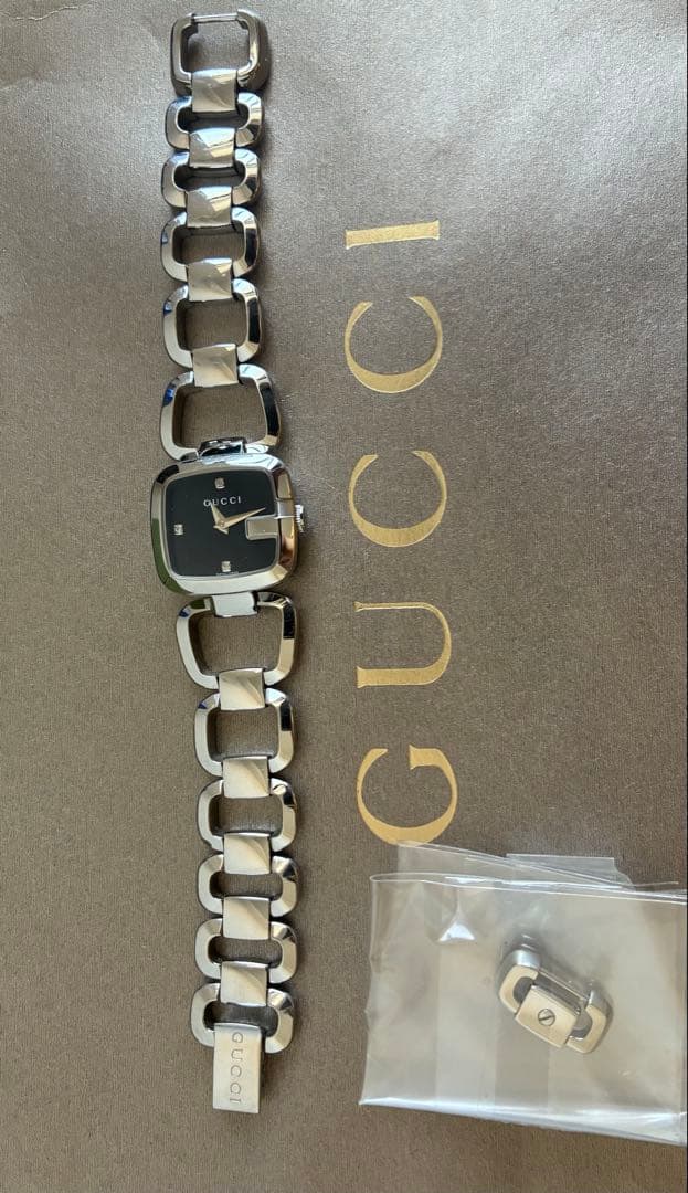 ピンクの猫 GUCCI 時計　Gコレクション　ダイヤ