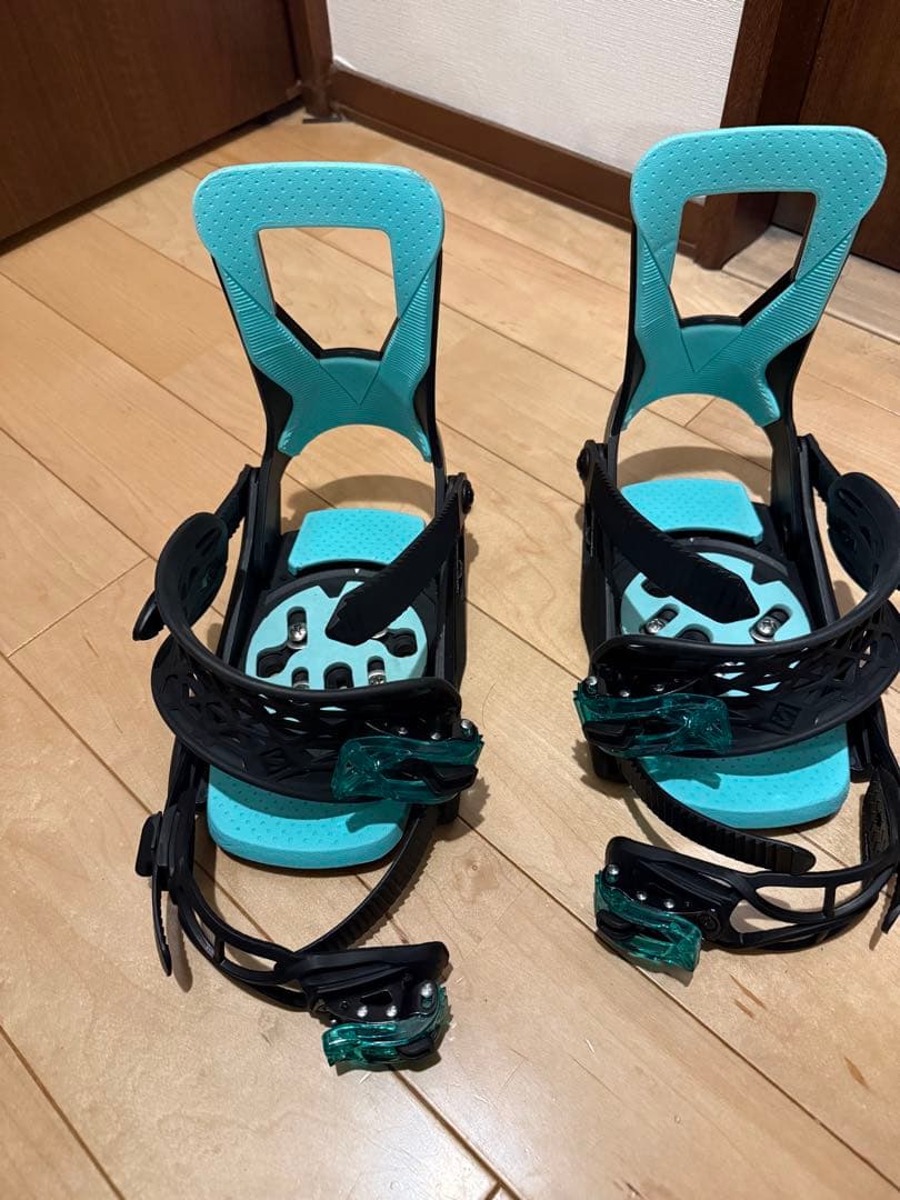 スノーボード ビンディング ジュニア用 S ブラック/ターコイズ