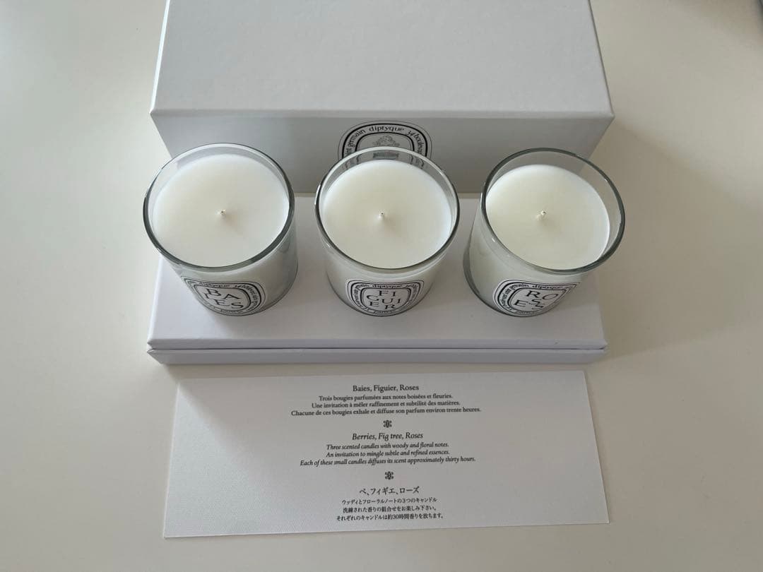 Diptyque アロマキャンドル 3個セット