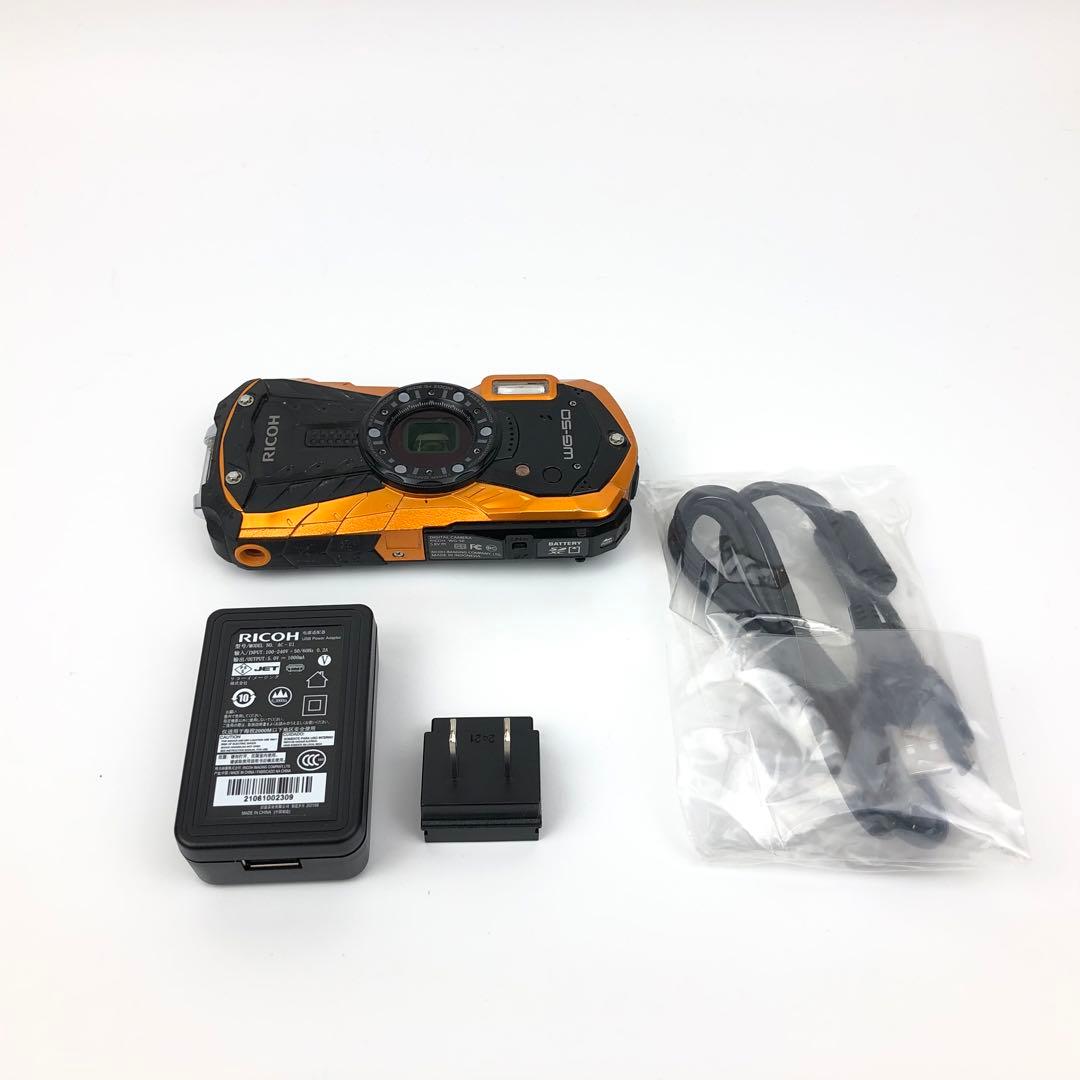 【極美品】 RICOH WG-50 オレンジ デジタルカメラ 防水 防塵