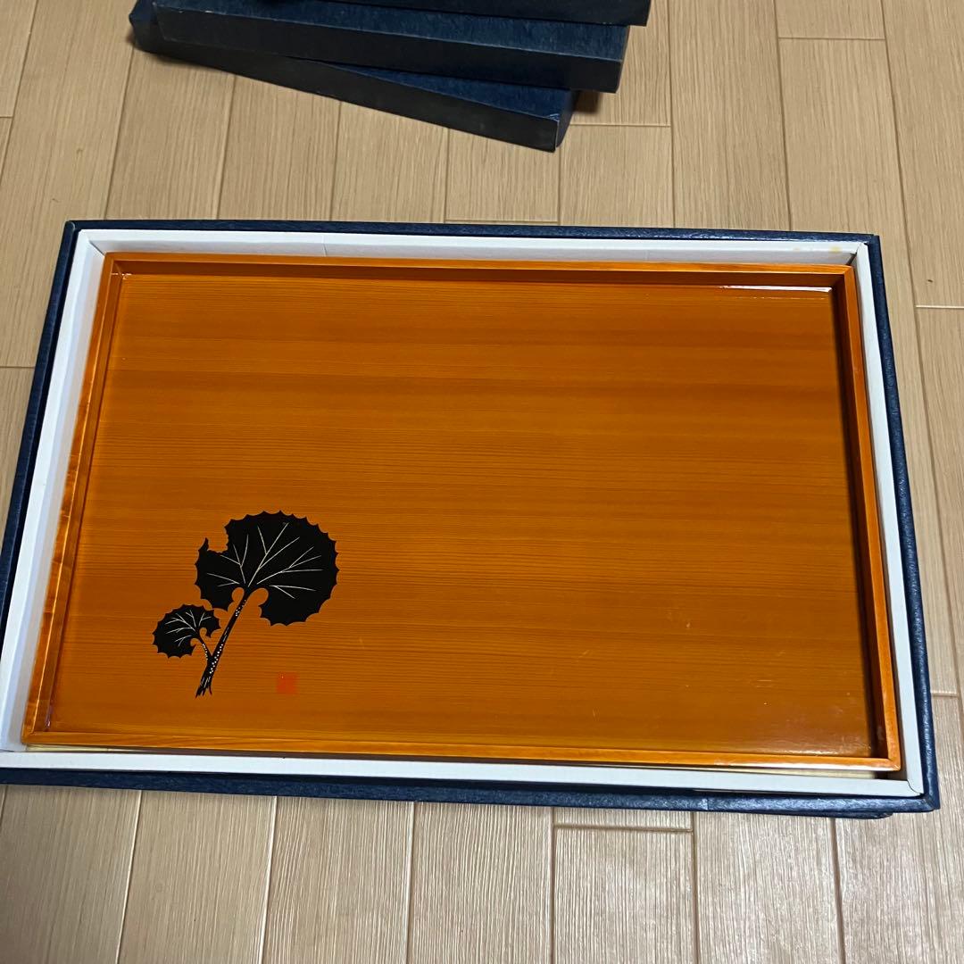 春慶塗り茶懐石盆八枚