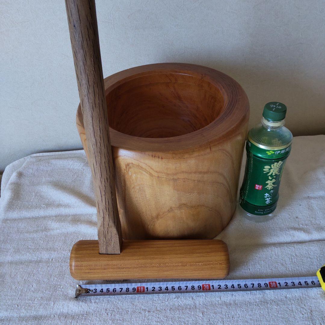 欅　ミニ臼と杵　お正月の餅つきに