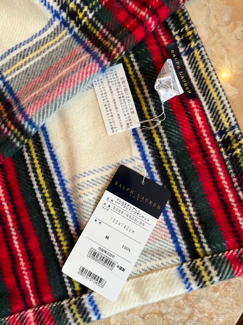 Ralph Lauren タータンチェック ブランケット 100x140cm
