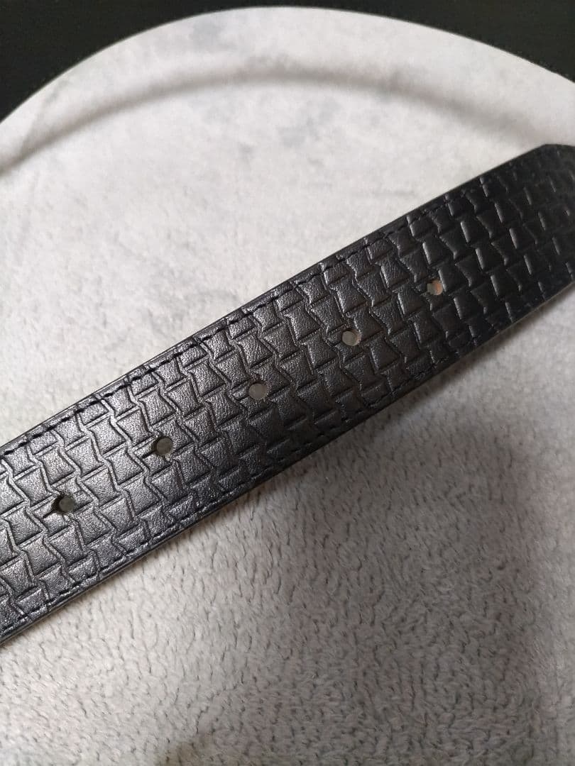 美品　レクサス　ゴルフ　ベルト　型押し　黒