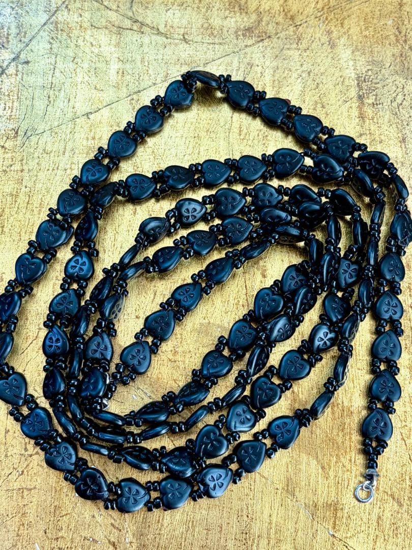 本日出品最終 半額以下 モーニングジュエリー ジェット ロングネックレス