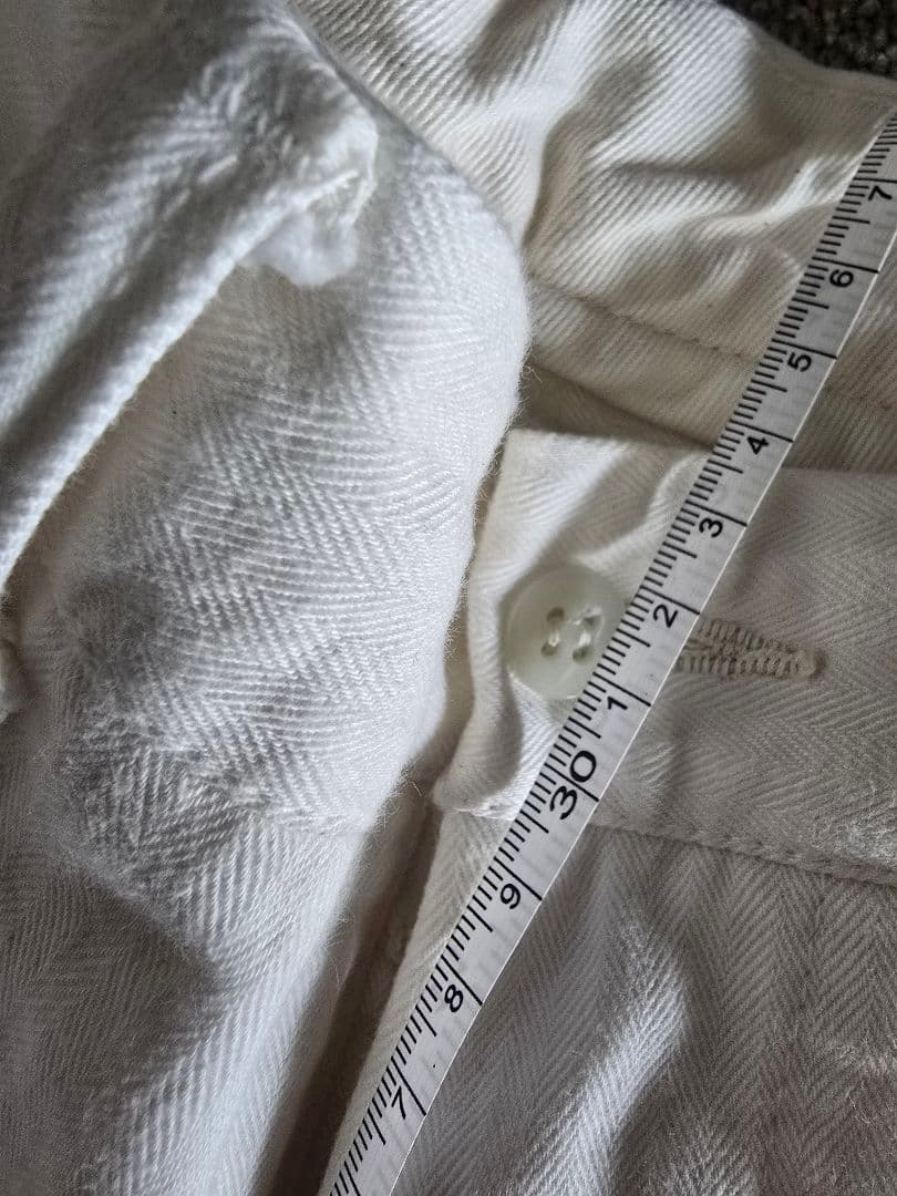 アットラスト ヘリンボーントラウザー36 ブッチャープロダクツ ズボン ホワイト