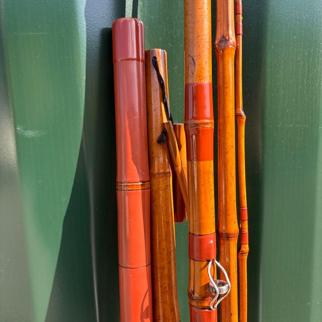 竿敏　石鯛竿　3本半　竹竿　和竿