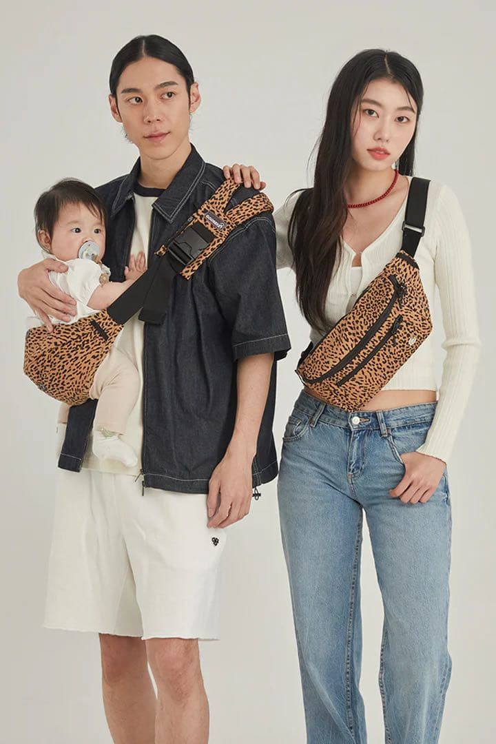 【試着のみ】KET グスケット 365 抱っこ紐プラス　ヒョウ柄